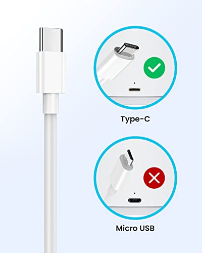 Misby USB kabel, 1-pakovanje, 5 ft, tip C punjač Premium TPE USB C kabel, bijeli