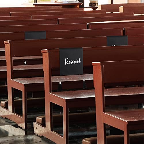 Buryeah 6 komada rezervisano platno rezervisano mesto za sedenje rezervisani znakovi za crkvene klupe crkveni klupi rezervisani znakovi rezervisane stolice sa visećim šiljcima za svadbene proslave