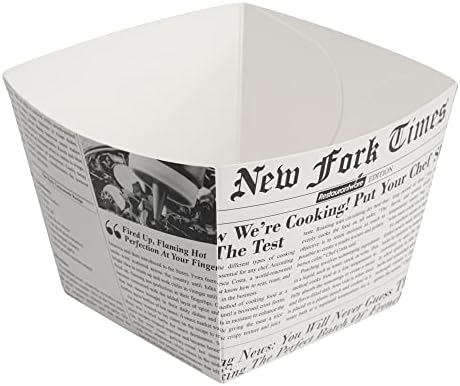 Bio Tek kvadratna kutija za grickalice od novinskog papira-4 1/4 x 4 1/4 x 3 1/4 - kutija za brojanje