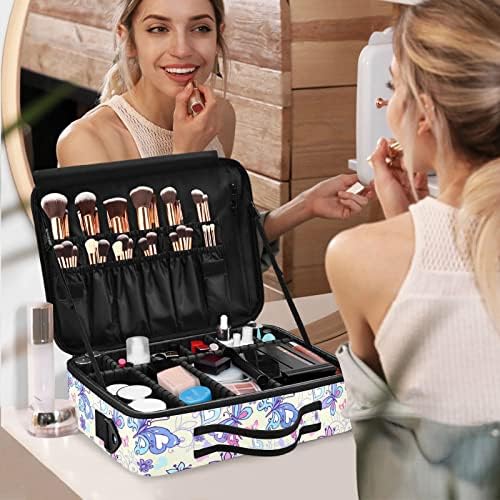 INNEWGOGO leptiri kozmetička torba za ženska toaletna torba sa ručicama na ramenu traku za šminkama šminka za kozmetičke kućište za putovanja za žene šminke