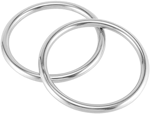 Hozeon 4 pakovanje 4 inča Metal o prsten, bešavni zavareni O-prsten, prstenje od nehrđajućeg čelika za višenamjenski