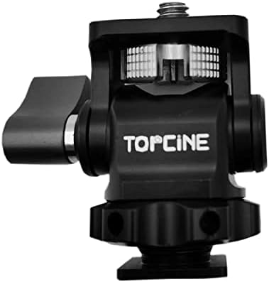 Topcine filed Adapter za držač nosača monitora podesivi okretni 360° nagib 180° nosač monitora za vruće hladne cipele za DSLR stabilizator kaveza kamere kompatibilan sa Sony Canon Nikon Fujifilm DSLR
