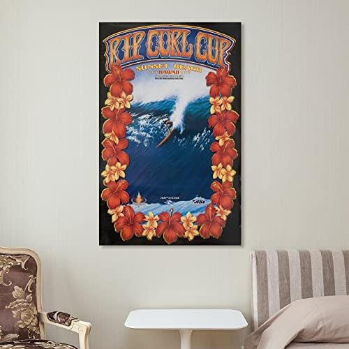 Vintage Poster Rip Cup Clears Clowers Surf Sports Canvas Canvas Zidni umjetnički otisci za zidnu dekor