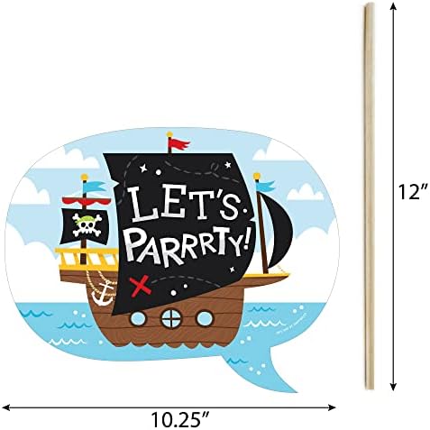 Velika tačka sreće smiješno gusarske brodske avanture - lubanje rođendanska zabava Foto Booth Propit Kit - 10 komada