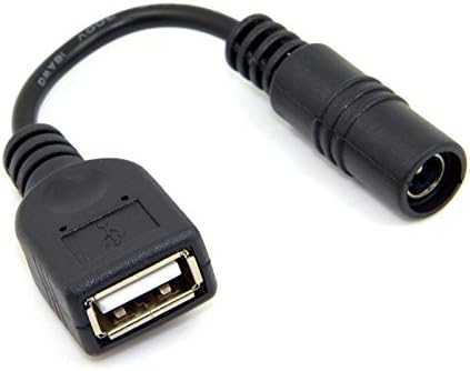 JSER 5V USB ženska do dc Power Jack 5.5x2.1mm Začinjeni kabl Kompatibilan za mobitel i tablet