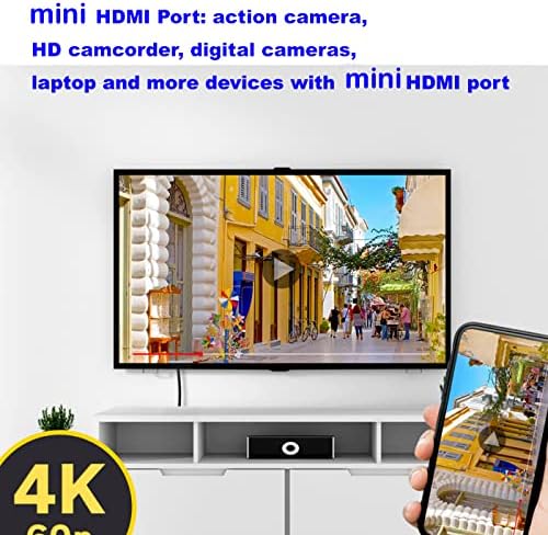 Mini HDMI do VGA 12ft sa audio, mini HDMI do VGA pretvarač HDMI kabl za VGA s audio, aktivnim muškim HDMI-VGA out lod video adattatore kabel za računar, laptop, projektor