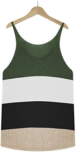 Ženski džemper prsluk scoop vrat pulover bez rukava ljeto plaža casual majica u boji blok radne uredske uredske uredske uredske bluze
