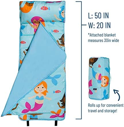 Wildkin prostirka za Drijemanje od mikrovlakana s jastukom za višekratnu upotrebu za dječake i djevojčice,