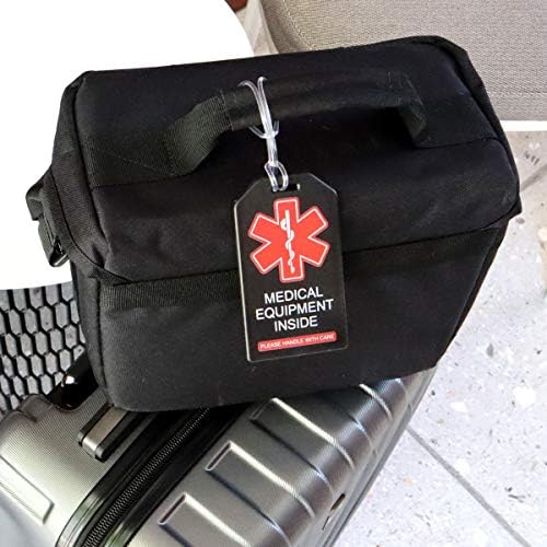 2 Pakovanje-oznake za prtljag za medicinsku opremu za teške uslove rada CPAP/BIPAP sa plastičnim petljama - uređaj mašine za respiratornu terapiju uređaj za nošenje torbe identifikator potrošnog materijala za putovanje avionom prema ID-u specijaliste