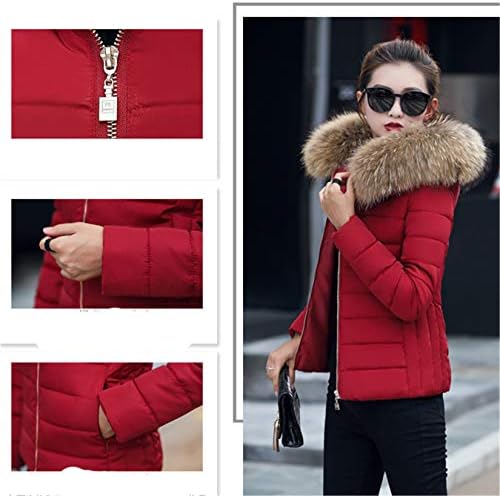 Andongnywell Winter Warm Deck Deck Kratki jakni s kapuljačom za škak za uska kaputa urbana moda