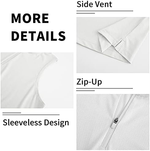 LastFor1 ženska golf polo majica bez rukava Zip-up upf 50+ UV zaštita Atletski vrhovi Slim fit brzo