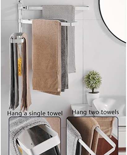 Regali za ručnike za rotirajuće kupatilo ručni ručnik sa kukom aluminijski preklopni nosač ručnika zida za ručnik
