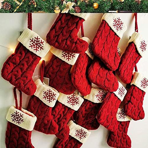 4pcs, božićne čarape Novogodišnje klasične boje personalizirane, izdržljive i tople čarape Božićni mantel Veliki