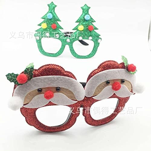 Jkyp 12 Nove božićne ukrasne naočale za odrasle djeca Kućni materijal Strana kreativna naočala Okvir