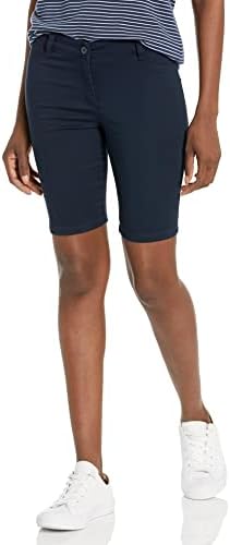 Izod ženske juniore uniforme Bermuda šorc, mršav stil sa kukom i zatvaračem očiju, istezanje tkanine