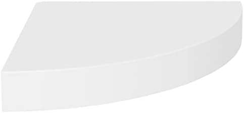 Vidaxl plutajuća ugaona polirana bijela 9.8 X9.8 X1.5 MDF