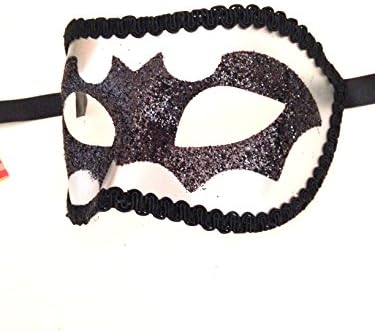 Prilagođeni srebrni crni bat kolumbina maskiraj maska ​​za venecijansku kostimu