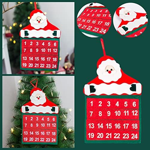 AFEIDD Božić Kalendar Božić odbrojavanje kalendar Božić baršun vrele kalendar Božić dekorativni