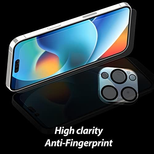 [Whitestone EZ] staklo 3pck + Cam 3ppck-Apple iPhone 14 Pro zaštitnik ekrana [Dome Clear Glass EZ] potpuno