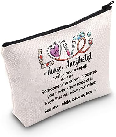 POFULL hirurška medicinska sestra poklon medicinska sestra Anesteziolog kozmetička torba CRNA poklon anestezija Tech poklon